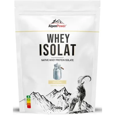 AlpenPower Whey Isolat Proteinpulver Neutral